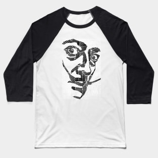 Dali abstract portrait geometric art vintage pop culture Baseball T-Shirt